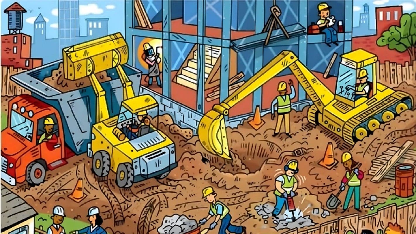 οπτική ψευδαίσθηση εργοτάξιο κρυμμένο μπαστούνι