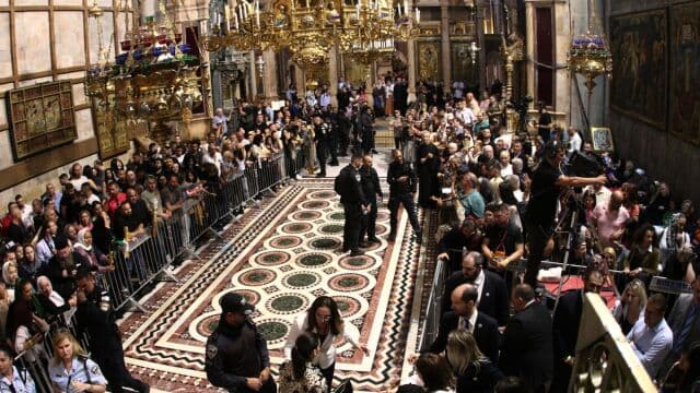 Ναός Αναστάσεως Ιερουσαλήμ χωρίς πιστούς Πάσχα 2025