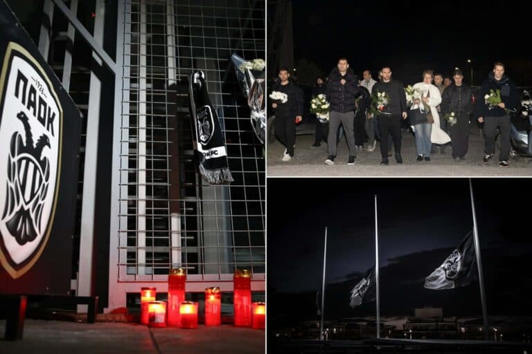 Ραγίζουν καρδιές στην Τούμπα – Φίλαθλοι του ΠΑΟΚ, Λουτσέσκου και παίκτες αποχαιρετούν τους 7 αδικοχαμένους νέους