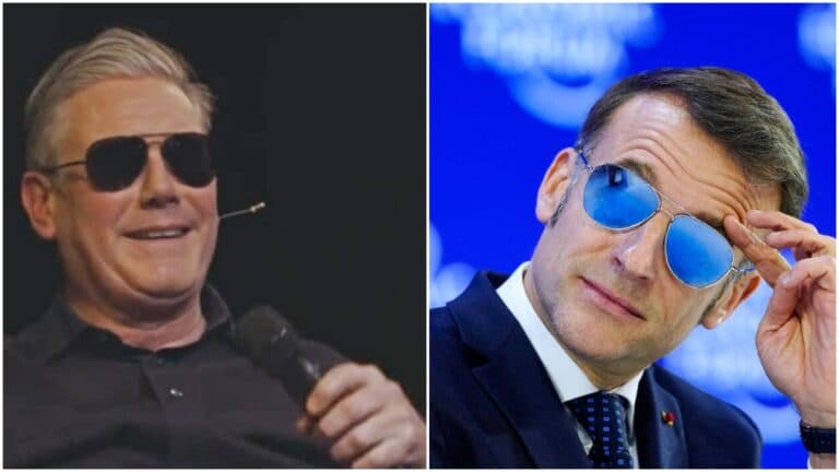 Ο Στάρμερ τρολάρει τον Μακρόν με γυαλιά aviator