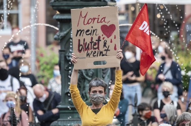 Διαδηλώσεις στη γερμανία για τη Μόρια.
