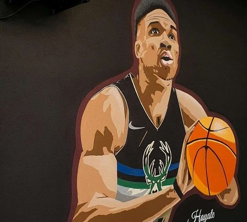 Giannis Antetokounmpo street art Hayate1