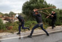 Σφοδρές συγκρούσεις αγροτών με τις αστυνομικές δυνάμεις στα Χανιά