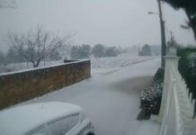 Διακοπή κυκλοφορίας λόγω χιονόπτωσης στην Πάρνηθα