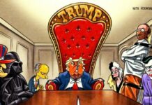 «Συμβουλίου Ειρήνης»: Η γελοιογραφία του Guardian με τον Τραμπ και τους «κακούς»